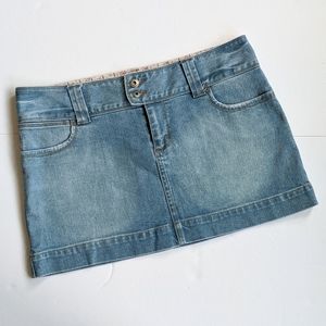 American Eagle Distressed Denim Mini Skirt